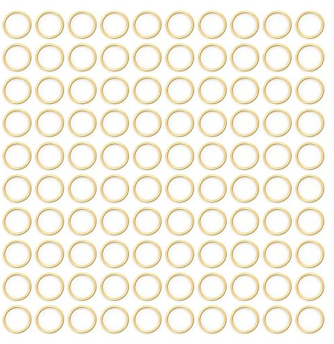LETORIA 18K 3MM Messing Biegeringe für Gold Schmuck Basteln Vergoldete Kleine Spaltringe für Schmuckherstellung Goldene Offener Jump Rings für DIY Armband Ohrringe Halskette (1600PCS)