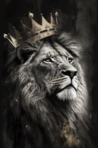Lumalea - Papier peint panoramique Lion - Largeur 130 cm x Hauteur 195 cm