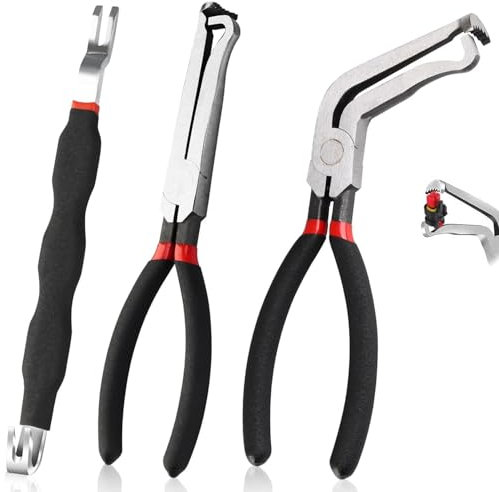 3PCS Disconnect Pliers Set, 8 60-Degree Electrical Disconnect Pliers for Automotive Connectors & Sensors - Angled Wire Plug Removal Tool