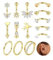 Milacolato 14 Stück Rook Augenbrauen Piercings Gold Silber Augenbrauenpiercing Edelstahl Curved Barbel Nasenpiercing Septum Daith Conch Ring 16G Piercing Ohr Banane Schmuck 8MM