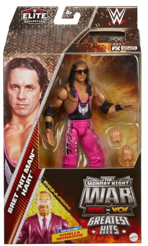 WWE Bret The Hitman Hart Mattel Elite Collection Greatest Hits Series 2 The Monday Night Wars Action Figure Toy
