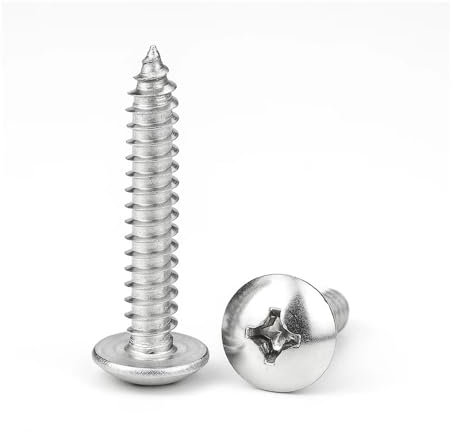 Cilky Tornillos metálicos Tornillos de Cabeza de Acero Inoxidable con Cabeza de Armadura y Cabeza Redonda Grande para Muebles, 30 Unidades(35mm,M4 30pcs)