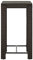 Kangqiling Bartisch für den Garten, braun, 60,5 x 60,5 x 110,5 cm, Polyrattan, braun, 45870