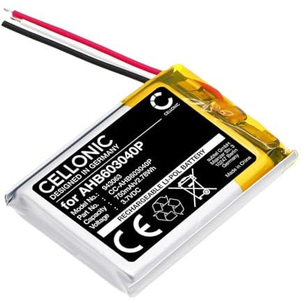 CELLONIC, Akku für Headset kompatibel mit KEF Mu7 (750mAh, 3.7V) Ersatzakku AHB603040P