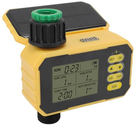 Solar Sprinkler Timer Einstellbarer Solarpanel Typ C Port Automatisch Gartenschlauch Wasser Timer mit Regensensor