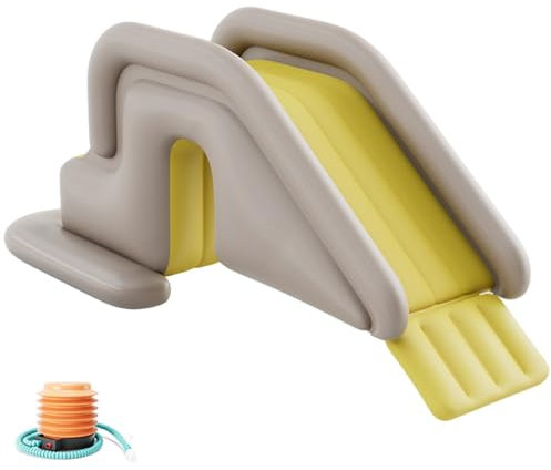 Slide piscina 78.7x31.5x33, 5 pollici PVC Slip di acqua gonfiabile con pompa dell'aria per giardino da giardino da cortile interno all'aperto giallo