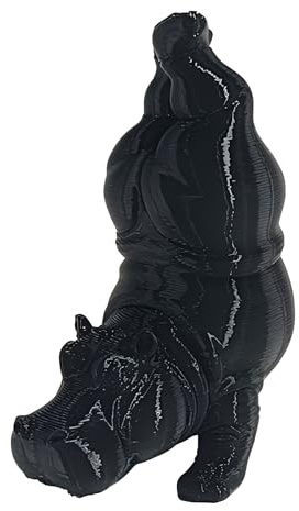 EcoGleam Yoga Nilpferd Statue, Ungeschicktes Meister Nilpferd, 3D Lustige Yoga Nilpferd Skulptur, einzigartige Meditation Nilpferd Statue für Zuhause, Büro Desktop Dekor