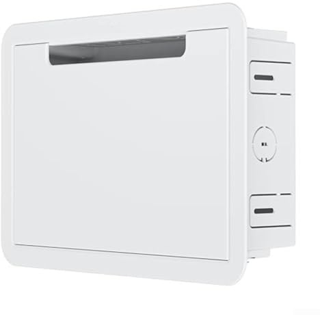 9 Wandmontierte TV-Media-Box für Fire TV und Netzwerk-Steckdose, entworfen mit geräumigen Innenmaßen für verschiedene Installationsbedürfnisse