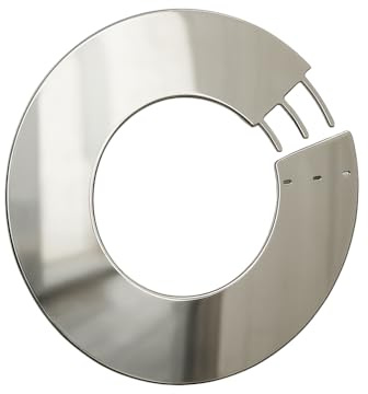 Wandrosette aus Edelstahl mit Schlitz | 80 mm | Abdeckrosette für Kaminrohr/Rauchrohr - mit Schutzfolie
