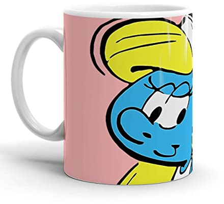 Keramik Kaffeetasse Schlumpfine Personalisiert Kaffeebecher Motiv Becher Für Büro Frauen Mokka