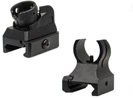 PBTMCD Jagdtaktisches Low-Profile-Backup-Visier Aus Stahl – Eloxiert for Picatinny/Weaver-Schienen