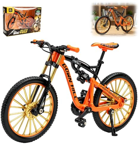 Mineup Finger Fahrrad Modell, 1:10 Mountainbike-Modell Spielzeug, Finger Mountainbike Model Ornamente, Mini Bend Fahrrad Model, Ornamente Für Wohnzimmer Tischdeko Büro Schreibtisch