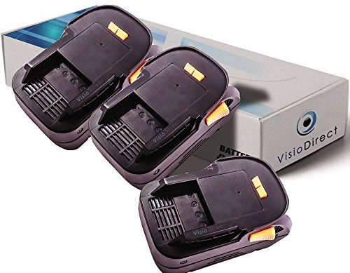 Lot de 3 Batteries pour AEG BHO18 Rabot sans Fil 3000mAh 18V - Visiodirect -