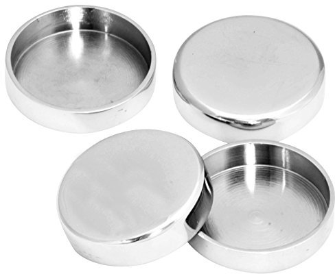 House of Brass C18-PC-PACK04 Internal Castor Cups, Chrome, 49 mm, Set of 4 Pieces