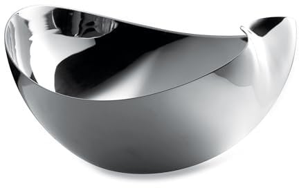 Robert Welch Drift Sauce Bowl Medium. Width 22cm. Ideal for Serving Salad, Bread, Side Dishes and Fruit. Made from Stainless Steel.