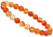 ELEDORO echtes Edelstein Perlen Armband - Natürliche Chakra Power Steine, Stretch Design, 8mm (Karneol)