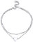 PROSTEEL Doppel Fußkette 22+5cm Damen Herz Charm Fußkettchen verstellbar Fußband Armband Sommer Strand Knöchel Armband Schmuck Accessoire für Frauen Mädchen