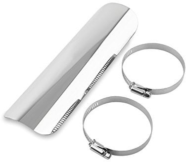 Motorcycle Heat-shield, Universal Metal steel Motorcycle Exhaust Pipe Heat-shield Muffler Straight Cover Exhaust Heat Shield Cover for Motorcycles, Choppers, Cruisers(Silver) exhaust wrap heat shield