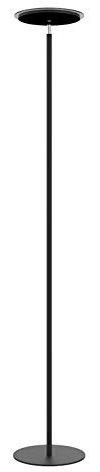 Unilux Leddy Lampadaire LED à Variation d'intensité Lumineuse + Vasque en Verre 180 x 31cm Noir