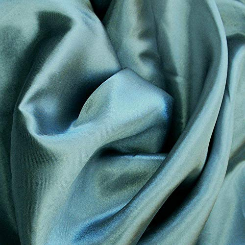 Silky Satin Dress Craft Fabric Plain Luxury Wedding Material 150cm. Wide. 20% Off When Selecting 3 or More Metres of Any one Given Colour. (Ocean) (1m)