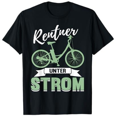 Lustig E-Bike Mountainbike Fahrrad - Rentner unter Strom T-Shirt