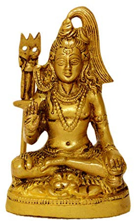 Aakrati Lord Shiva-Statue, hergestellt aus Messing, einzigartiges Design für religiöse und dekorative Zwecke, ideal als Geschenk, 8,9 cm Höhe