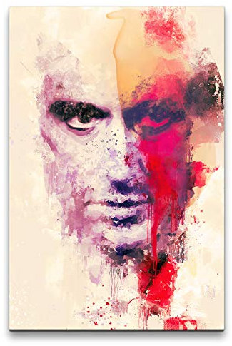 Al Pacino Scarface Porträt Abstrakt Kunst Kultfilm Tony Montana 60x90cm Leinwandbild