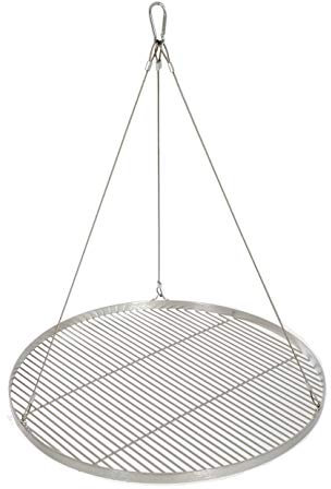 60 cm Grillrost Edelstahl für Schwenkgrill 3 Bein BBQ Grillstab 10 mm Stababstand Rost mit Seil