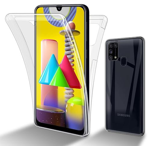 Cadorabo Hülle kompatibel mit Samsung Galaxy M31 Schutzhülle TPU Silikon Case 360 Slim Kratzfest Weiche Gummi mit Rundumschutz Case Hülle für Galaxy M31 in Transparent