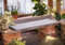 Dekoleidenschaft Bankauflage Modern, grau, 110x35x3 cm, Outdoor Sitzauflage, waschbar & schmutzabweisend, Sitzpolster für die Gartenbank, Bierbank-Auflage, Polsterauflage