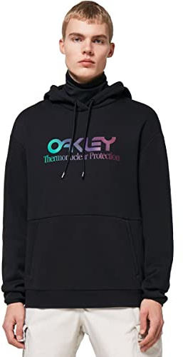 Oakley Unisex's Rider Long 2.0 Hoodie, Black/White, XXL