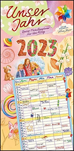 Unser Jahr - Unser Familienplaner für den Alltag 2023 - Familien-Timer - Termin-Planer - Kinder-Kalender - Familien-Kalender - 22x45