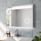 AQUABATOS Dales-Serie LED Badspiegel 100x70 cm Badezimmerspiegel mit Beleuchtung Kaltweiß 6400K Bluetooth Lautsprecher Schminkspiegel 3-Fach Vergrößerung Touch Schalter Dimmbar Antibeschlag