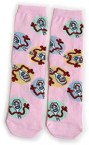Ladies Toy Story Pink Forky Spork Socks 4-8 UK / 37-42 Eur / 6-10 US