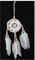 SAWA-ART Traumfänger klein 6cm gehäckelt Creme, Dreamcatcher small Fensterdeko Wanddeko Kleiner Traumfänger Autoanhänger, Autospiegel, Rückspiegel Boho Bohemian Dekoration handgefertigt