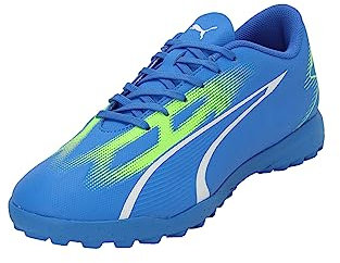 PUMA Men's Play TT Soccer Shoe, Ultra Blue White-PRO Green, 9 UK