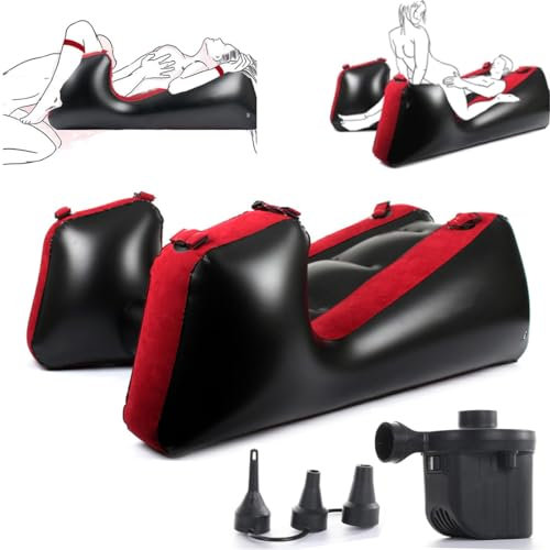 Aufblasbarer Sex Sofa Stuhl mit elektrischer Luftpumpe, Yocare Sex Bondage Möbel Ramp Kissen, Paare BDSM Spielzeug tiefere Position Stützkissen, PVC beflockt
