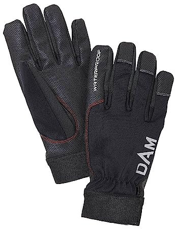 DAM Neo Tec Half Finger Gloves, Angelbekleidung, Angelhandschuhe, Unisex, Schwarz, Medium