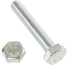 10 Stk Sechskantschraube DIN 933 8.8 M4 x 50 verzinkt