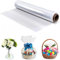 Papier Cadeau Transparent, 40cmx30m Papier Transparent Emballage, Cellophane, Rouleau Plastique Transparent, Papier Emballage Fleuriste Convient pour les bouteilles de vin les biscuits les collations