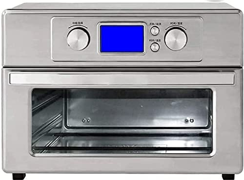 CAZARU Forno Elettrico da Tavolo Mini Forno e Grill da 25 Litri Forno Elettrico da 1800 W con girarrosto Timer da 60 Minuti Cottura in Vaso per Frutta secca Forno in Acciaio Inossidabile Tutto in Uno