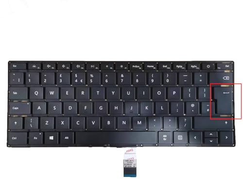 XINDIKBHUB UK Laptop Replacement Keyboard for Microsoft Surface Laptop 3 13.5 1867 1868 Black