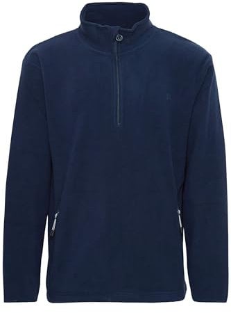 NORTH BEND NBCotas Herren Fleecepullover atmungsaktiv modischer Troyer-Pullover mit Stehkragen, Größe:2XL, Farbe:Navy Blazer (2048)