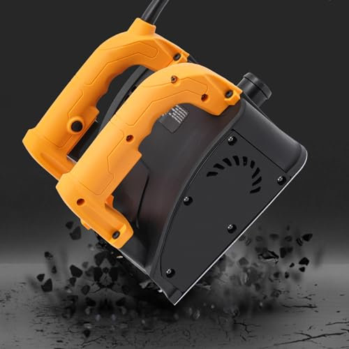 Elektrohobel Elektrische Wandhobelmaschine 1200 W, bis 1-4mm Spantiefe, Kann zum Schaufeln von Spachtelwänden verwendet werden | Hochleistungsmotor | Schwarz, Gelb | 22 * 20 * 27.5cm |
