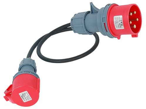 CEE Adapter 32A auf 16A,5P Starkstrom Adapter 32A CEE Stecker auf 16A Kupplung