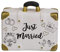 Spardose Hochzeitskasse Just Married Reisekasse Geschenkidee für Geldgeschenke Spartopf Sparschwein Geschenkidee Hochzeit 14,5 x 13 x 5,5 cm