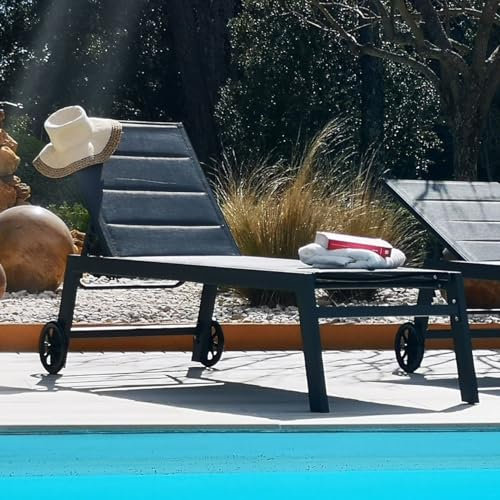 iD for You Forli XL Sonnenliege XXL aus hochwertigem Aluminium