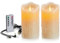 2 Stück Wiederaufladbar LED Kerzen, LED Kerzen USB Aufladbar, Aufladbare LED Kerzen mit USB Kabel, Flammenloses Kerzen, Batteriekerzen mit Timer, Warmweiß Echtwachs Kerzen mit Wachstropfen--10cm