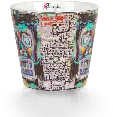Artitude Home Luxury Scented Jar Soy Candles | Oud, Rose & Musk | Urban Montage - Rebellious Reflection,Designed by Julio Parra | 38.8oz | 10cm