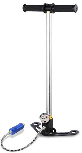 Mini Pompe de Réservoir D'oxygène de Plongée - Manuel Respiration sous-Marine avec Régulateur de Manomètre - Kit de Réservoir de Plongée sous-Marine Portable